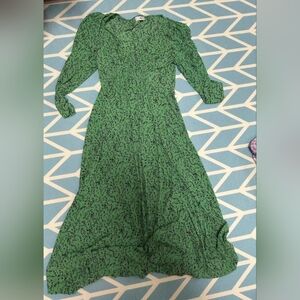 Green Floral Women's Dress